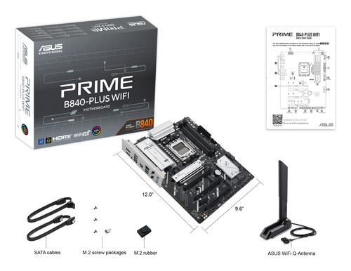 Asus Prime B840-Plus Wifi AM5 Motherboard, Black - image 8