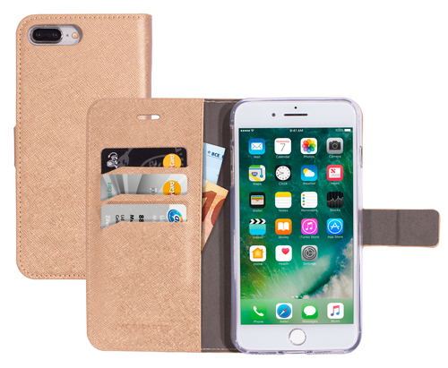 Mobiparts Saffiano Wallet Case Apple iPhone 7 Plus, iPhone 8 Plus Copper