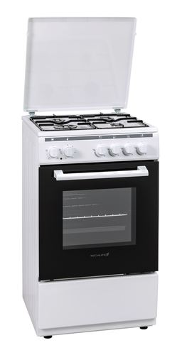 Techlife TLCK55FEB cooker Freestanding cooker Electric Gas White