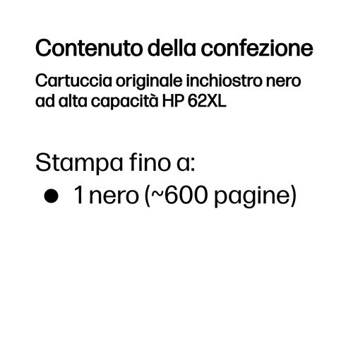 HP 62XL – Cartuccia nero originale