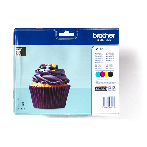 Brother LC123 Ink Cartridge Multipack (B/C/M/Y) 