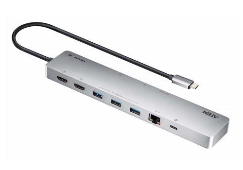 ATEN UH3240-AT laptop dock/port replicator Wired USB Type-C Silver – image 1