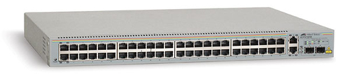 Allied Telesis 48x 10/100TX + 2x 10/100/1000T & 2 SFP Web Smart Switch, EU power cord