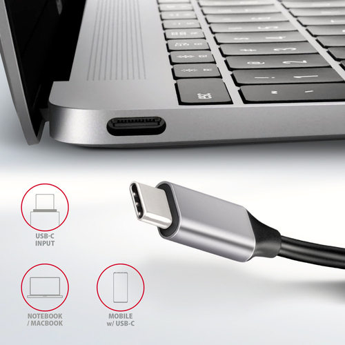 AXAGON SuperSpeed USB-C Hub USB-Hubs - USB 32 - 6 - Schwarz – Foto 7 von 10