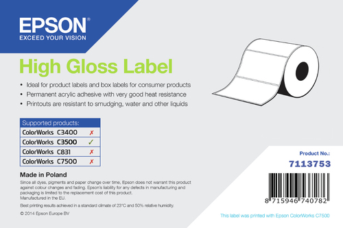 HIGH GLOSS LABEL DIE-CUT ROLL
