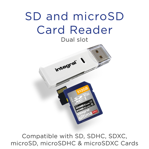 Integral USB 2.0 CARD READER DUAL SLOT SD MICRO SD ETAIL – image 4