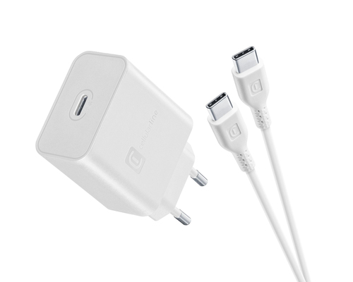 Cellularline ACHSMKITC2C45WW зарядное устройство для мобильных устройств Смартфон, Универсальная Белый Кабель переменного тока Для помещений