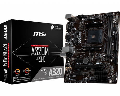 MSI A320M PRO-E материнская плата AMD A320 Разъем AM4 Микро ATX