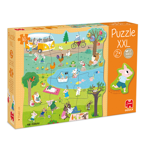 Goula Puzzle XXL Decreciente Campo Контурный пазл 16 шт Мультфильмы