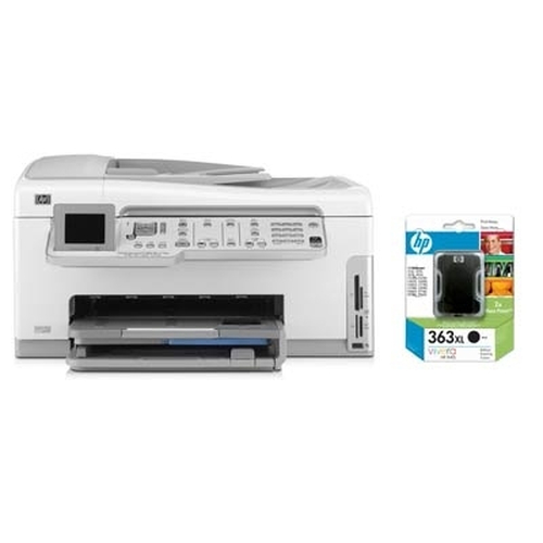 HP Photosmart C7280 All-in-One Printer + HP 363XL Black Ink Cartridge with Vivera Ink