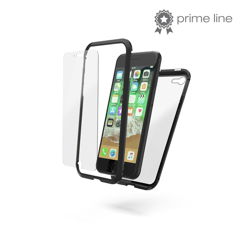 Hama Magnetic+Glass+Display Glass чехол для мобильного телефона 11,9 cm (4.7") Крышка Черный, Прозрачный