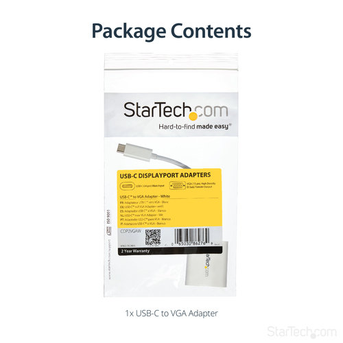 StarTech.com USB-C to VGA Adapter - White – image 6