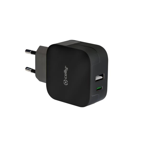 Celly TCTYPECUSBBK mobile device charger Universal Black AC Indoor