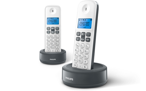 Philips D1312WG/FR telephone DECT telephone Caller ID Black, Grey, White