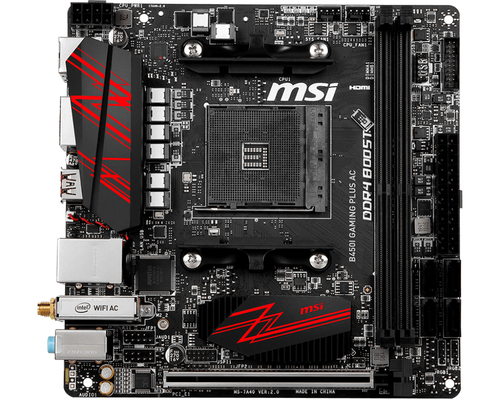 MSI B450I Gaming Plus AC AMD B450 Разъем AM4 Mini ITX