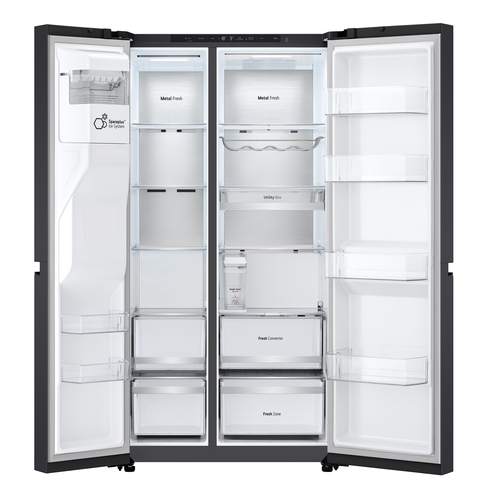 LG NatureFRESH™ GSLE91EVAB Total No Frost American Fridge Freezer - Essence Black Steel - B Rated, Essence Black Steel - image 2