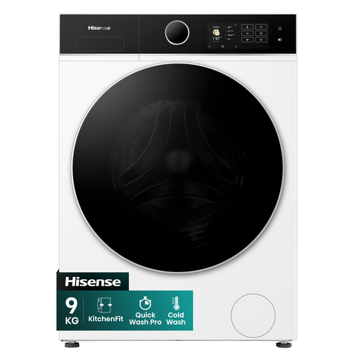 Hisense WF5I9043BWFS 9kg 1400 Spin Washing Machine in White A Rated Ki - image 1