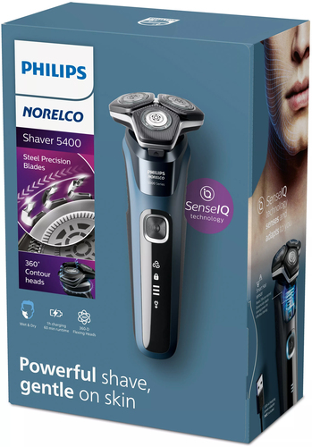 Philips SHAVER Series 5000 S5880/81 men's shaver Rotation shaver Trimmer Black, Blue – image 5