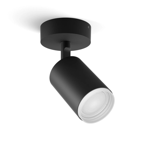 Philips Hue Fugato Opbouwspot White and Color - Zwart - 1-spot, afbeelding 2