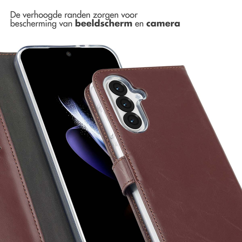 Selencia Echt Lederen Bookcase Samsung Galaxy A56 - Bruin, afbeelding 4