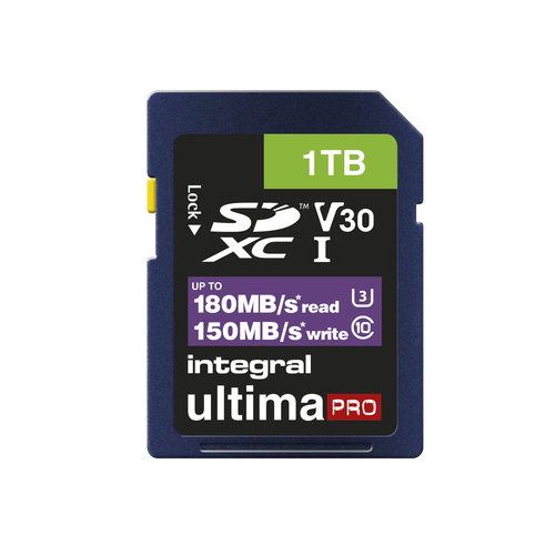 Integral 1TB SD CARD SDXC UHS-1 U3 CL10 V30 UP TO 180MBS READ 150MBS WRITE – image 2