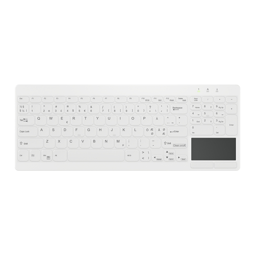 Contour Design AK-C7412F-GFUS-W/NOR клавиатура Медицина Беспроводной RF QWERTZ Северные страны Белый