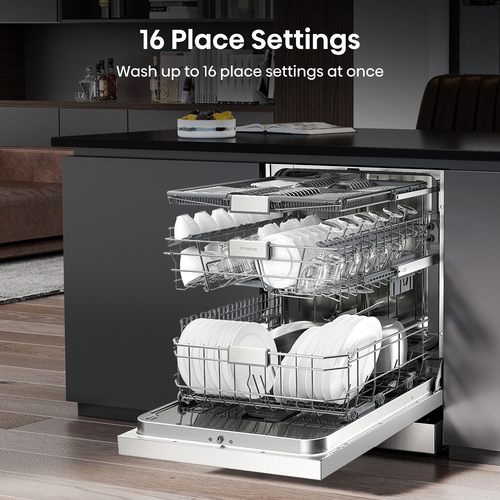 Hisense HS643D60WUK dishwasher Freestanding 16 place settings – image 3