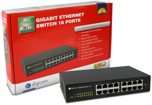Digicom SWG16-Z01 Managed Gigabit Ethernet (10/100/1000) Black – image 2