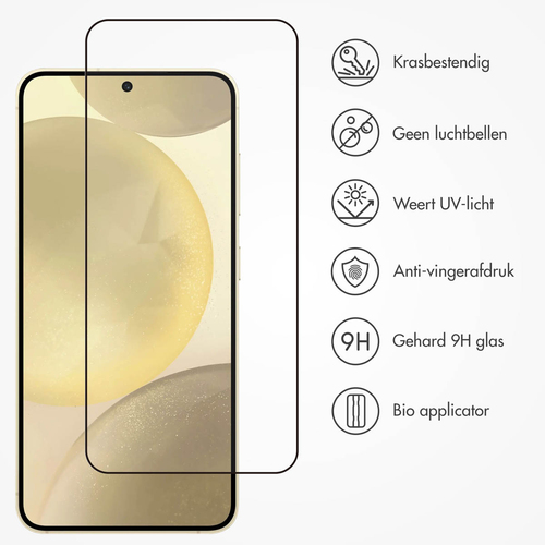 Accezz Gehard Glas Full Cover Screenprotector met applicator Samsung Galaxy S25 Plus, afbeelding 3