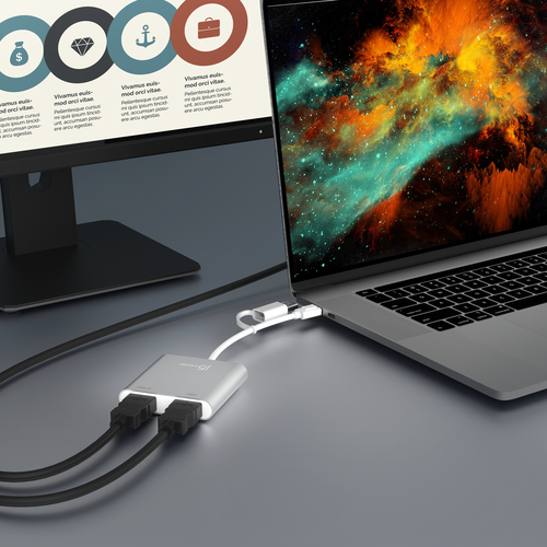 j5create JCA365-N USB-C® to Dual HDMI™ Multi-Monitor Adapter – image 7