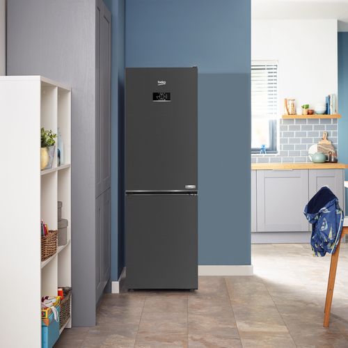 Beko Pro HarvestFresh AeroFlow CNG6686VPZ 60/40 Fridge Freezer - Black Steel, Black - image 4