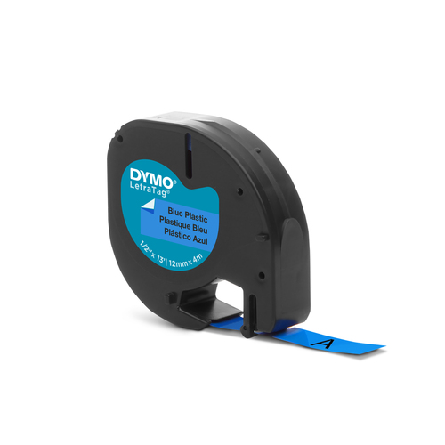DYMO LetraTag Etikettenband  schwarz auf blau  12 mm x 4 m – Foto 10 von 11