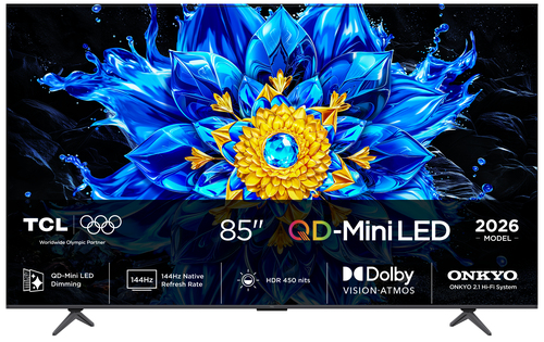 TCL P8L 85P8L TV 2.16 m (85") 4K Ultra HD Smart TV Wi-Fi Black 450 cd/m²