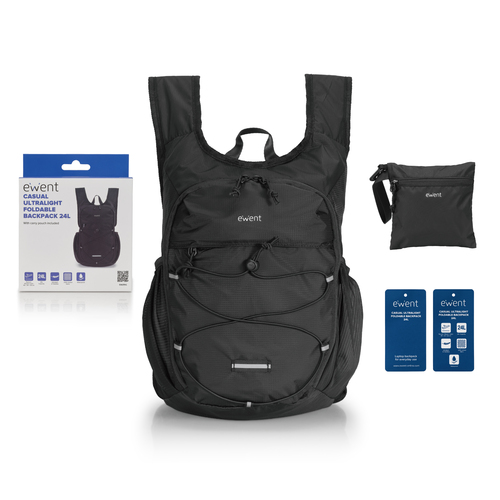 Ewent EW2541 mochila Mochila deportiva Negro Nylon