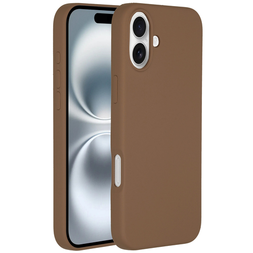 Accezz Liquid Silicone Backcover met MagSafe iPhone 16 Plus Telefoonhoesje Bruin