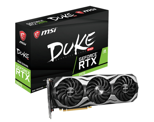 MSI DUKE RTX 2070 8G OC видеокарта NVIDIA GeForce RTX 2070 8 GB GDDR6