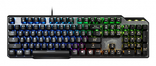 MSI Vigor GK50 Elite BW US клавиатура Игровой USB QWERTY Американский английский Черный