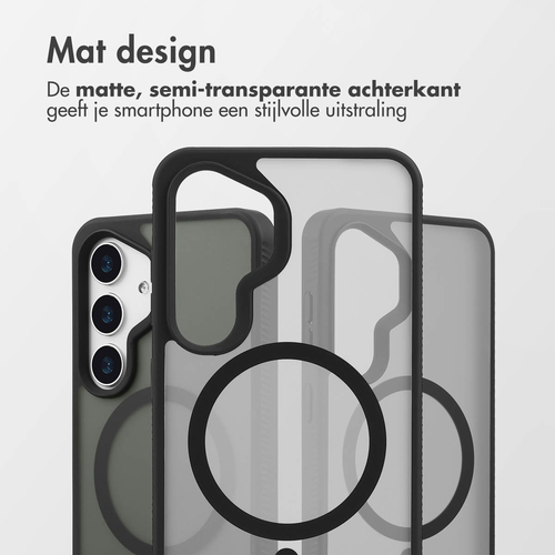 Accezz Rugged Frosted MagSafe Backcover voor Samsung Galaxy S25 Telefoonhoesje Zwart, afbeelding 6