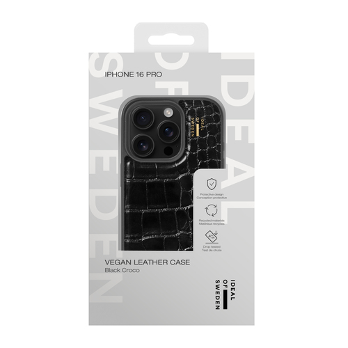 iDeal of Sweden Vegan Leather Case iPhone 16 Pro Black Croco – image 4