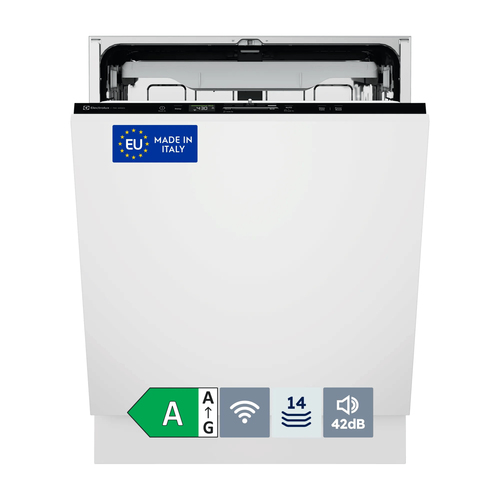 Electrolux Full integrated dishwasher 700 series 60 cm 14 place settings with Wi-Fi