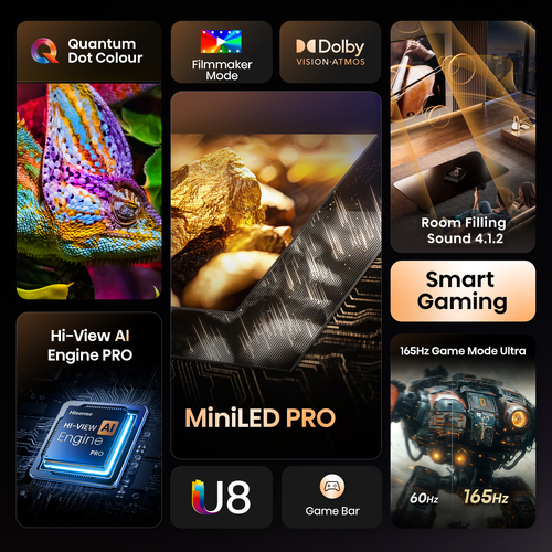 Hisense U8QTUK 55 inch Smart 4K Ultra HD Mini-LED TV - image 4
