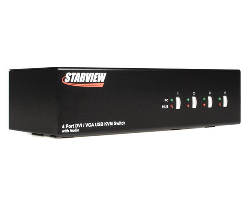 StarTech.com 4 Port StarView DVI/VGA Dual Display USB KVM Switch Audio