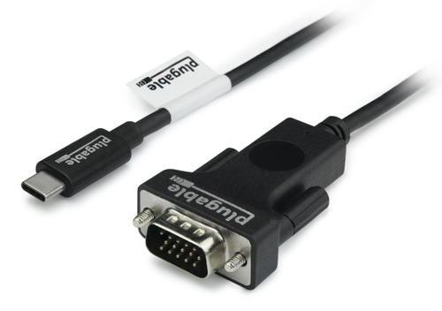 PLUGABLE USB C TO VGA CABLE - DRIVERLESS , CONNECT YOUR USB-C OR THUNDERBOLT 3 L