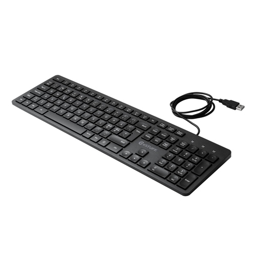 eSTUFF GLB211102 клавиатура Офисная USB QWERTY Северные страны Черный