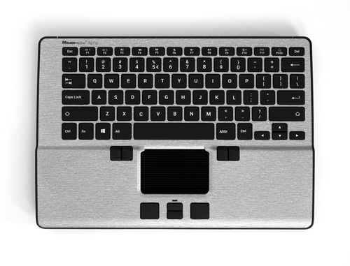 Mousetrapper Alpha - US клавиатура Мышь входит в комплектацию Офисная USB + Bluetooth QWERTY Американский английский Серебристый, Черный