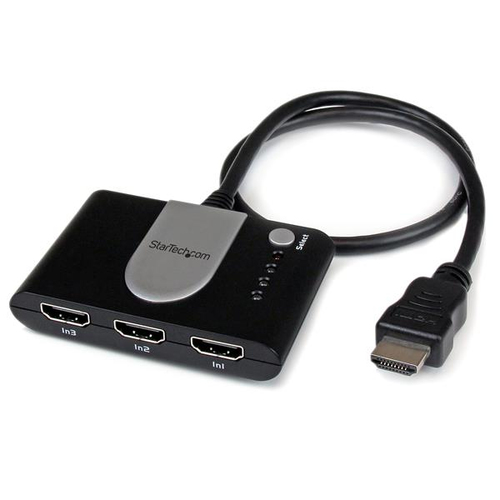 StarTech.com 3 Port HDMI Auto Switch w/ IR Remote Control
