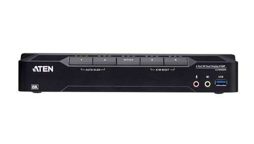 ATEN 4-poorts USB 3.0 8K DisplayPort Dual-Display KVMPTM-switch (inclusief Kabels), afbeelding 2