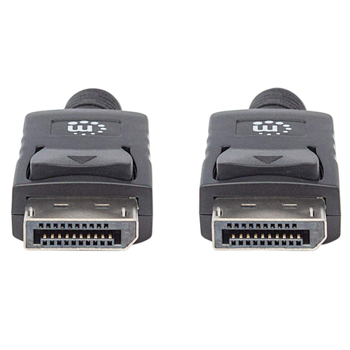 Manhattan Cable DisplayPort 1.2, 4K@60 Hz, 2 m, macho a macho, con pestañas de bloqueo, totalmente apantallado, negro, garantía de por vida, equivalente a DISPL2M imagen 3