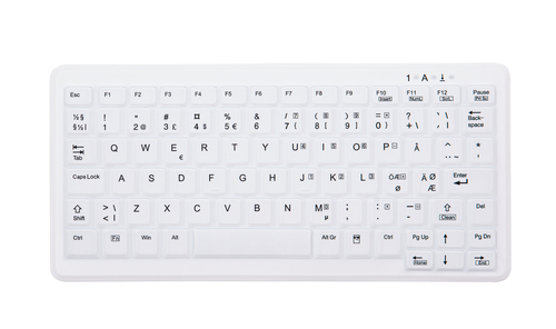 Contour Design Active Key AK-C4110-W/NOR клавиатура Медицина Беспроводной RF QWERTY Северные страны Белый