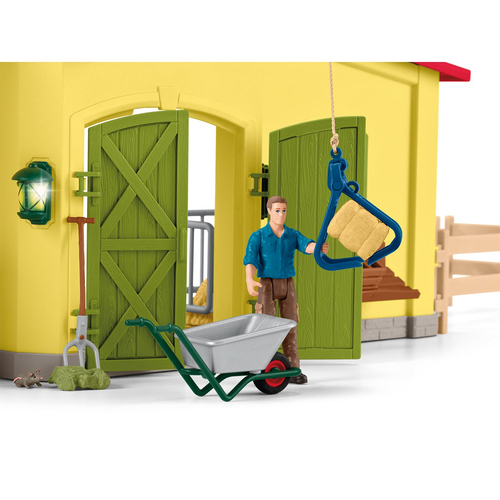 Schleich Farm World - Grote stal, geel speelfiguur, afbeelding 10